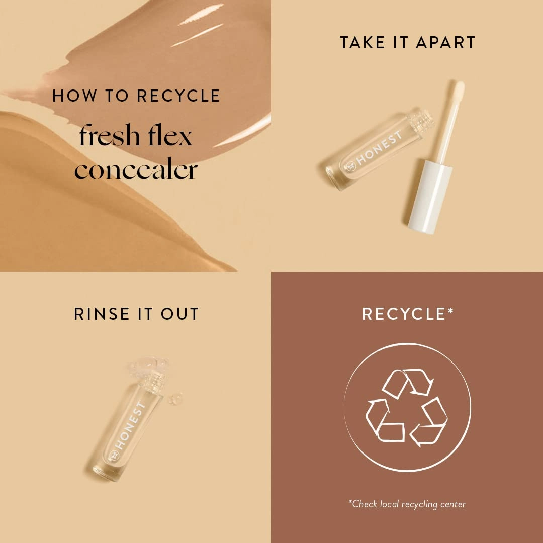 Honest Beauty Fresh Flex Concealer with Niacinamide   Vitamin E   Hyaluronic Acid | Vegan   Cruelty free | Mocha, 0.17 fl oz