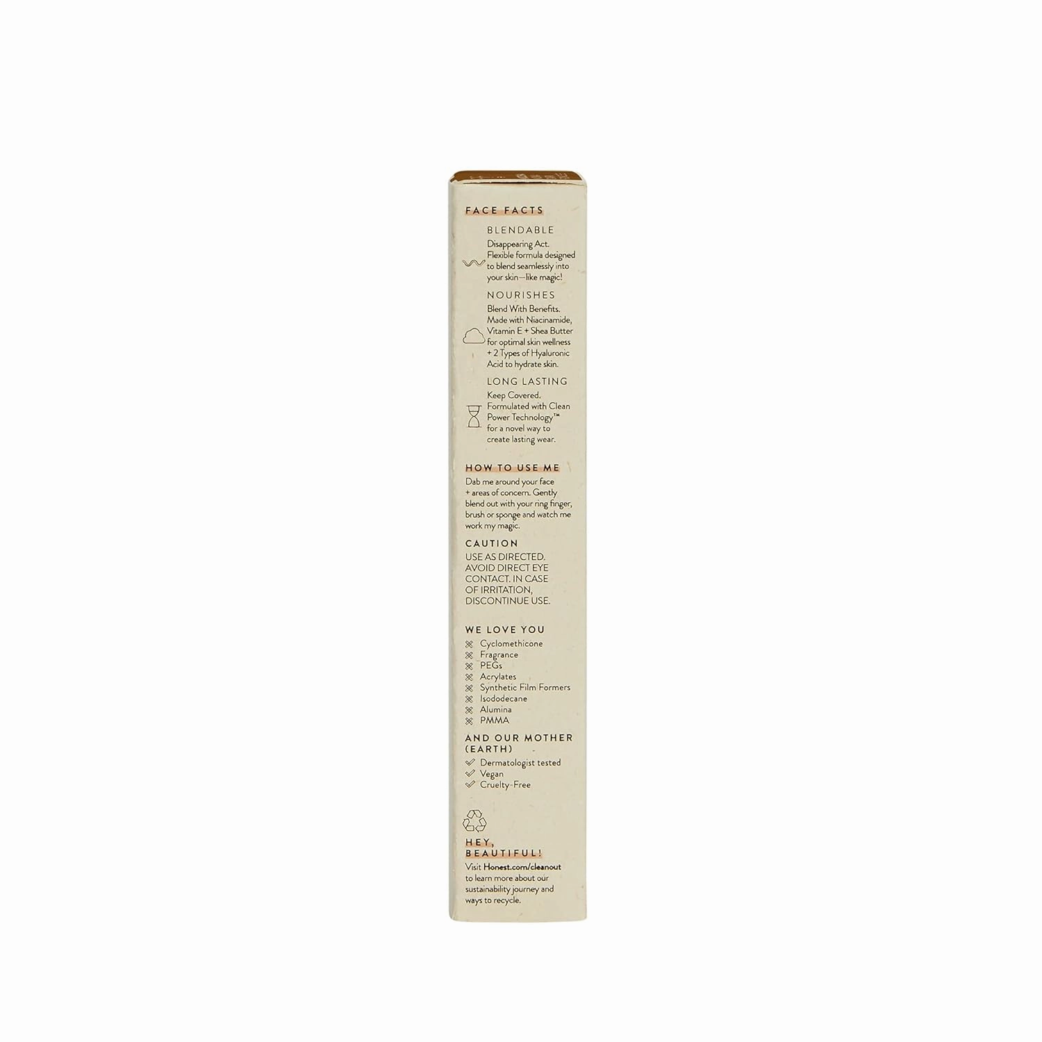 Honest Beauty Fresh Flex Concealer with Niacinamide   Vitamin E   Hyaluronic Acid | Vegan   Cruelty free | Mocha, 0.17 fl oz