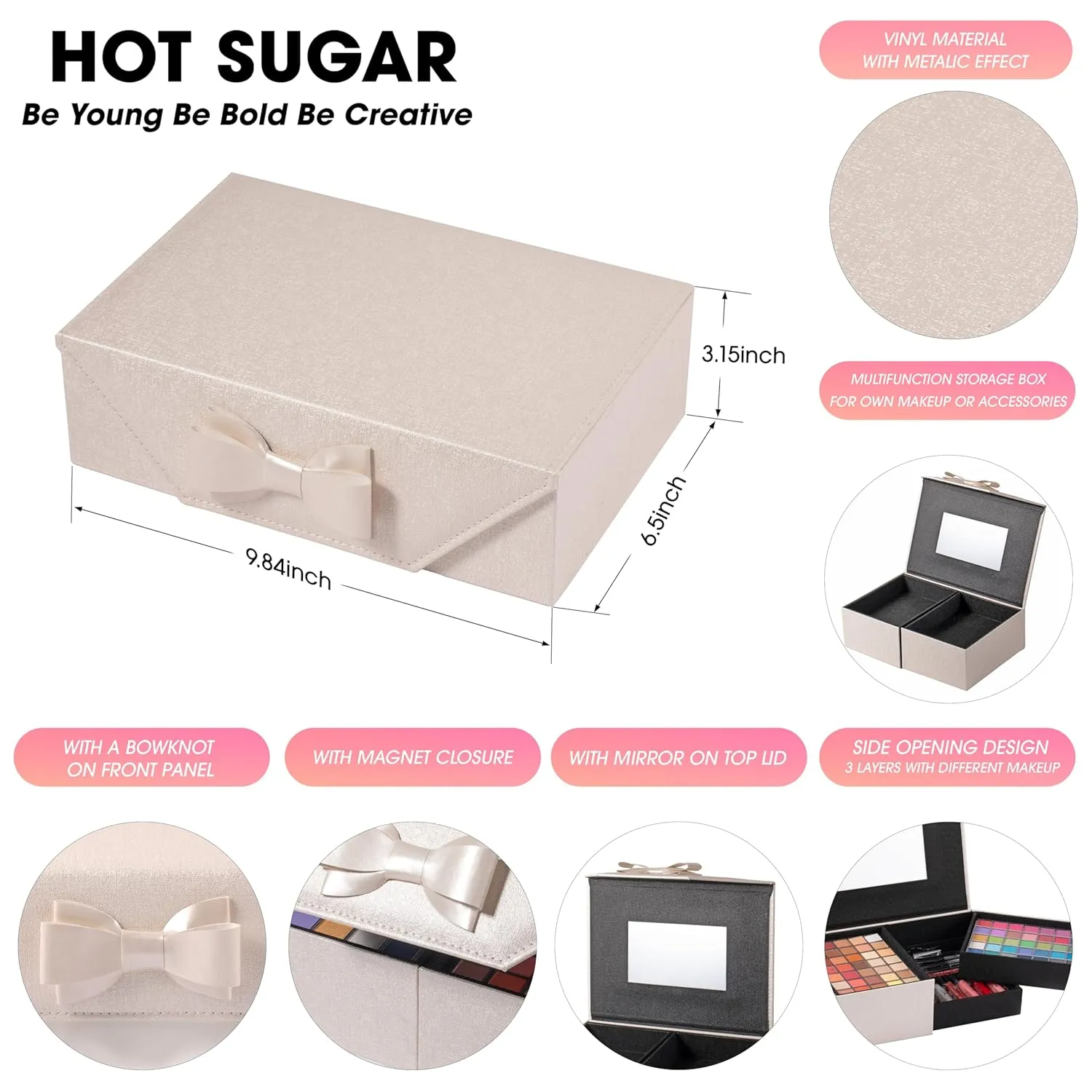 Hot Sugar Girls Makeup Kit for Teenagers, Beginner Makeup Gift Set for Women Full Makeup Kit (WHITE)