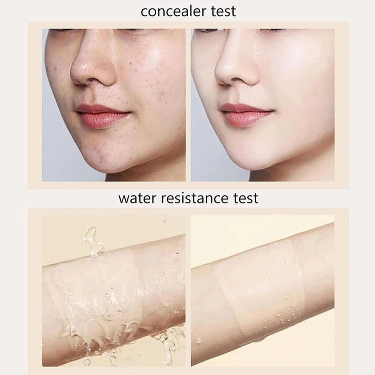 Hydrating Waterproof and Light Long Lasting Foundation, Light and Long-Lasting Coverage,Invisible Long-Lasting Lightweight Coverage Build Flawless Finish Foundation,Ivory,1PCS