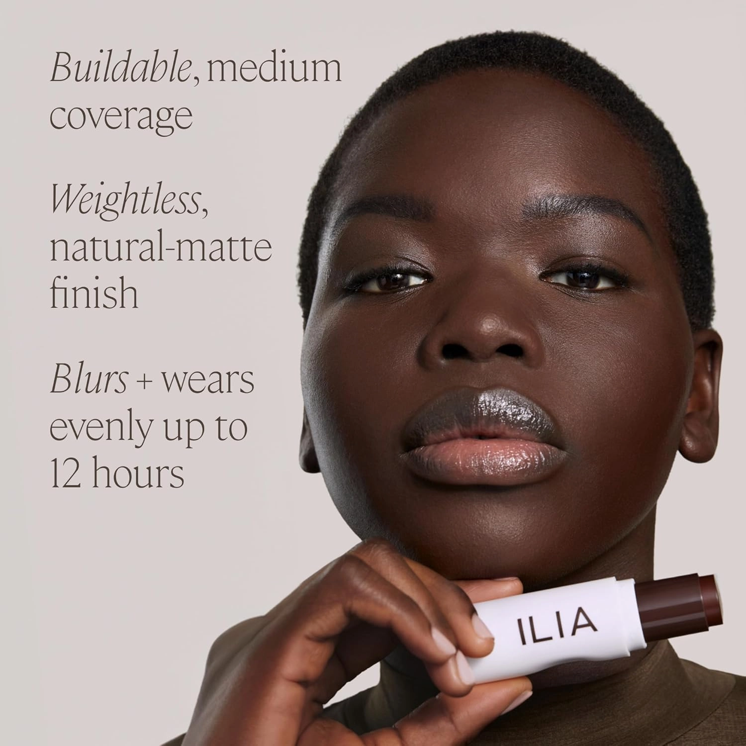 ILIA - Skin Rewind Complexion Stick - Foundation   Concealer   Skincare | Non-Toxic, Vegan, Cruelty-Free, Clean Makeup (22C - Sugi, 0.35 oz | 10 g)