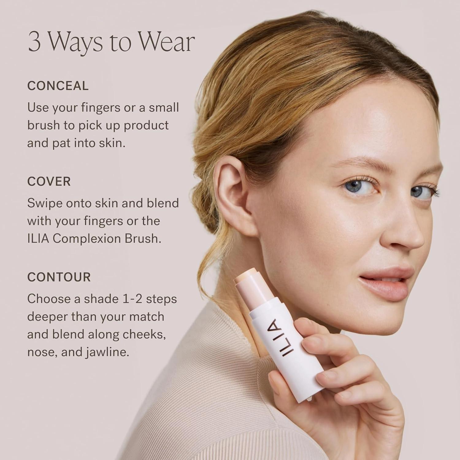 ILIA - Skin Rewind Complexion Stick - Foundation   Concealer   Skincare | Non-Toxic, Vegan, Cruelty-Free, Clean Makeup (22C - Sugi, 0.35 oz | 10 g)