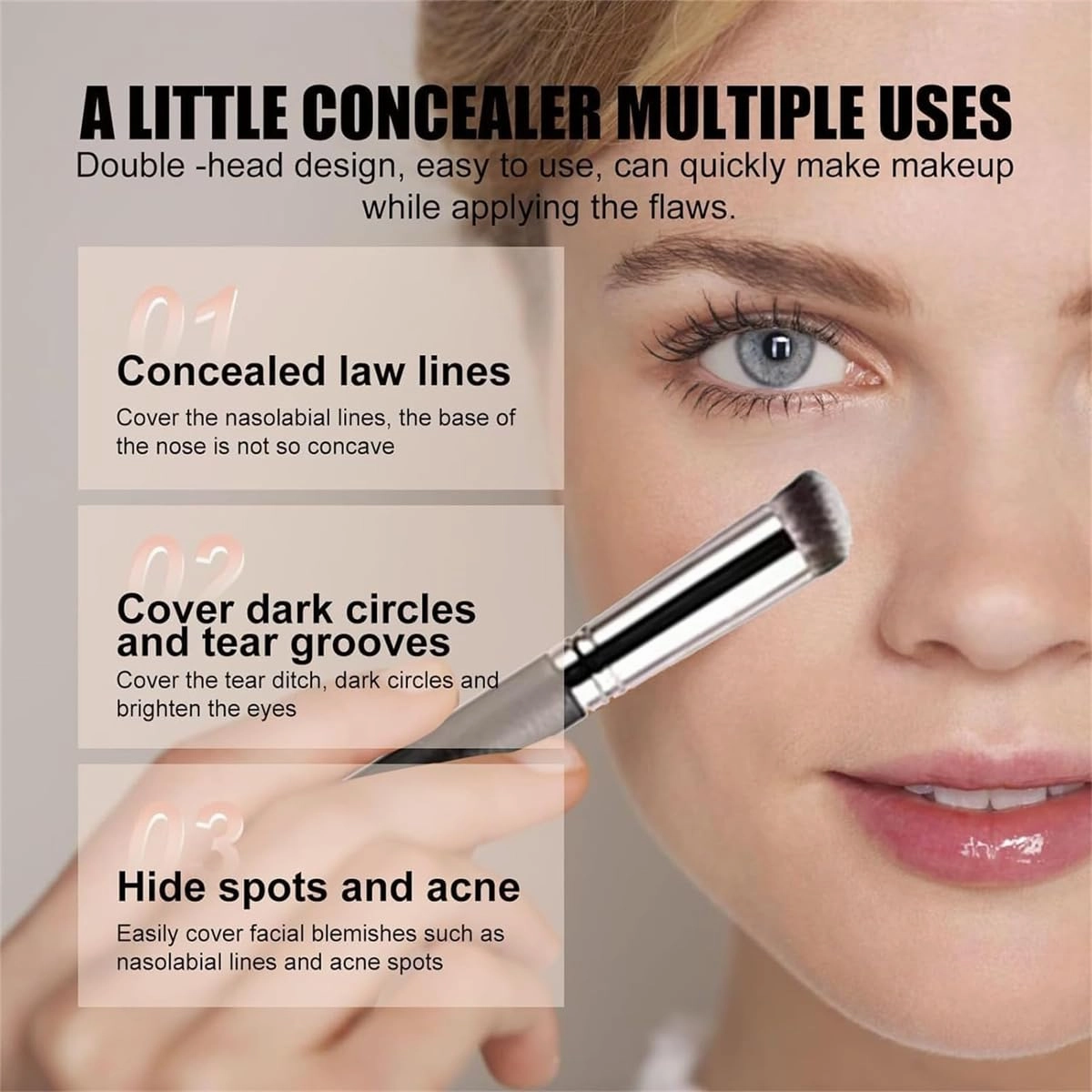 Inauguratei Under Eye Brightener Concealer, Conceal & Brighten Dark Circles, Inauguratei Under Eye Corrector (Natural, 1 box)