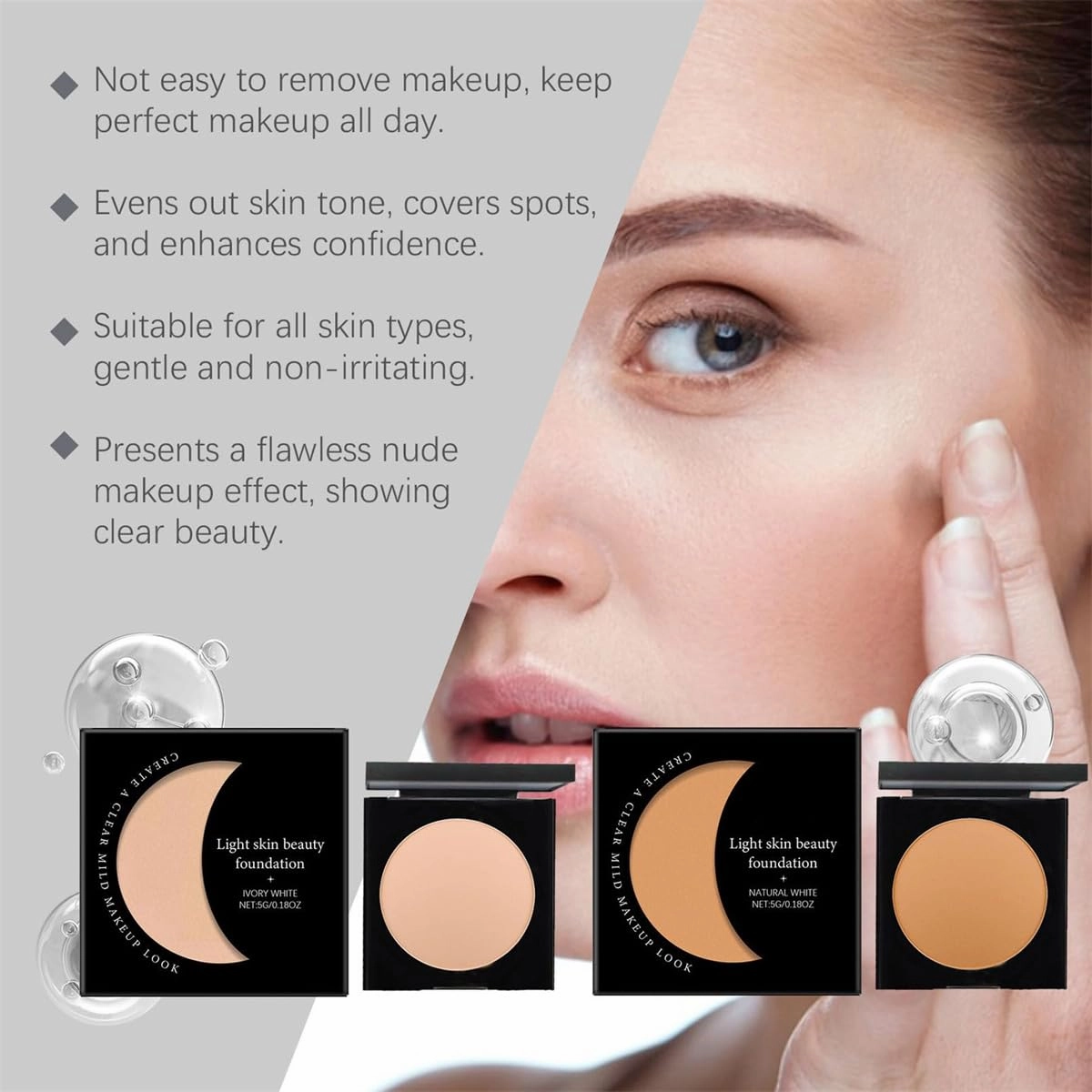 Inauguratei Under Eye Brightener Concealer, Conceal & Brighten Dark Circles, Inauguratei Under Eye Corrector (Natural, 1 box)