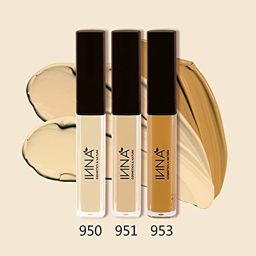 Inna Cosmetics & Nature - Full coverage Concealer, vegan, gluten-free, paraben-free, oil-free, mineral, Made in Canada, 8 g, (Porcelain) (extra light porcelain)