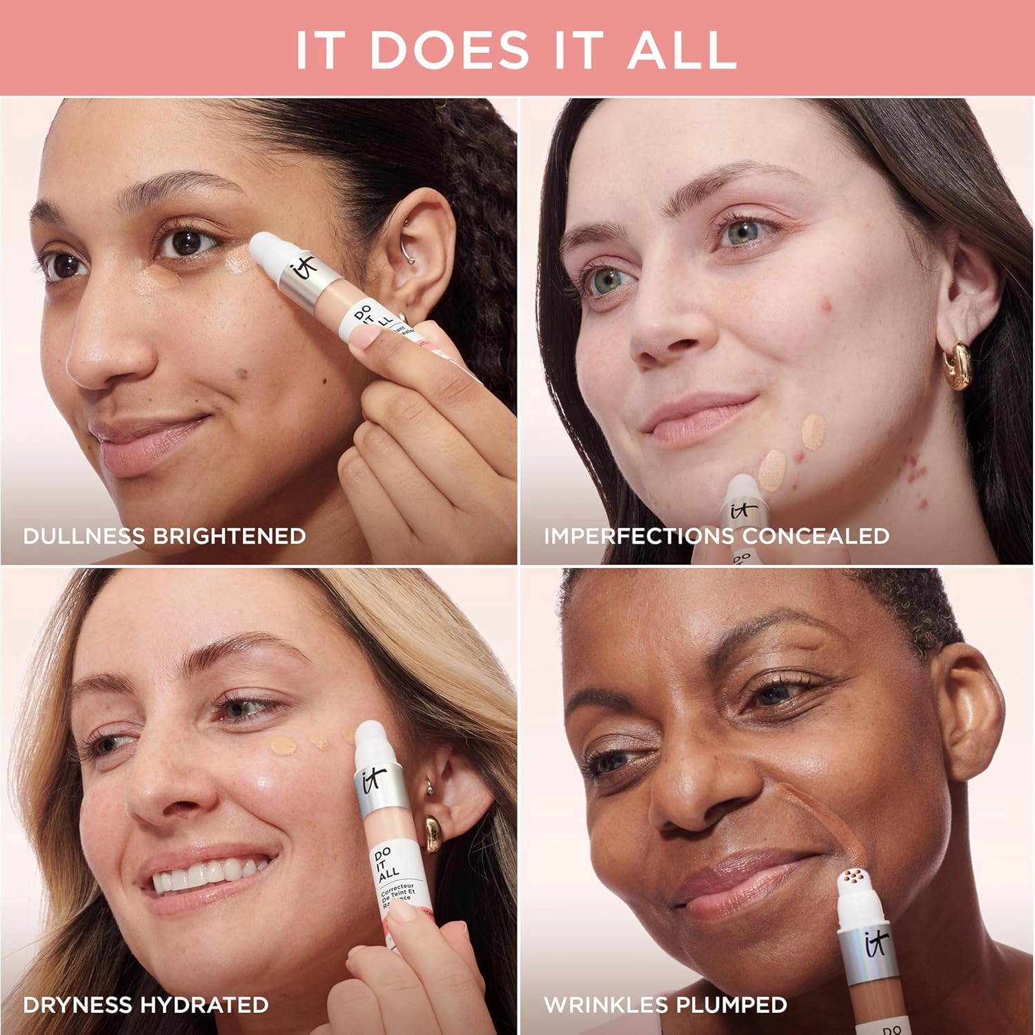 IT Cosmetics Do It All Radiant Concealer ­­– Makeup Concealer – Hydrate & Brighten – Creaseless Medium Coverage & Radiant Finish ­­– Niacinamide & Hyaluronic Acid - 0.2 Fl Oz