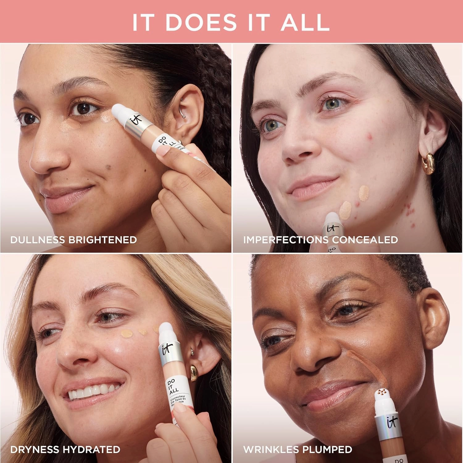 IT Cosmetics Do It All Radiant Concealer ­­– Makeup Concealer – Hydrate & Brighten – Creaseless Medium Coverage & Radiant Finish ­­– Niacinamide & Hyaluronic Acid - 0.2 Fl Oz