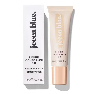 Jecca Blac Liquid Concealer, Full Coverage Soft Matte Finish, Long-lasting and Transfer-Resistant, Gender Neutral and LGBTIQA  Inclusive Make Up, Shade 1.0, 0.41 fl oz