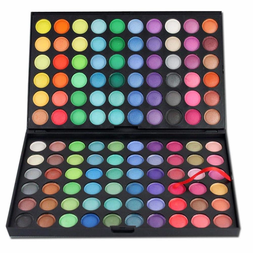 Jimin_120 Colors Glitter Eyeshadow Palette Matte Eyeshadow Palette Shimmer Earth Warm Color Nude Make Up Palette Set Kit Cosmetic full - (Color: 01)