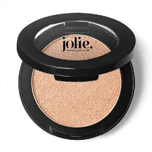 Jolie Silky Molten Pressed Powder Eyeshadow, Ultra Blendable Metallic Shimmery Finish - Golden Vanilla