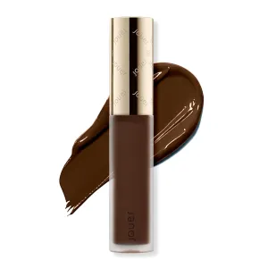 Jouer Essential High Coverage Liquid Concealer - Brightening Concealer - Color Corrector for Under Eye Dark Circles, Spot Coverage, and Eye Primer - Soft Matte Finish, Ebony