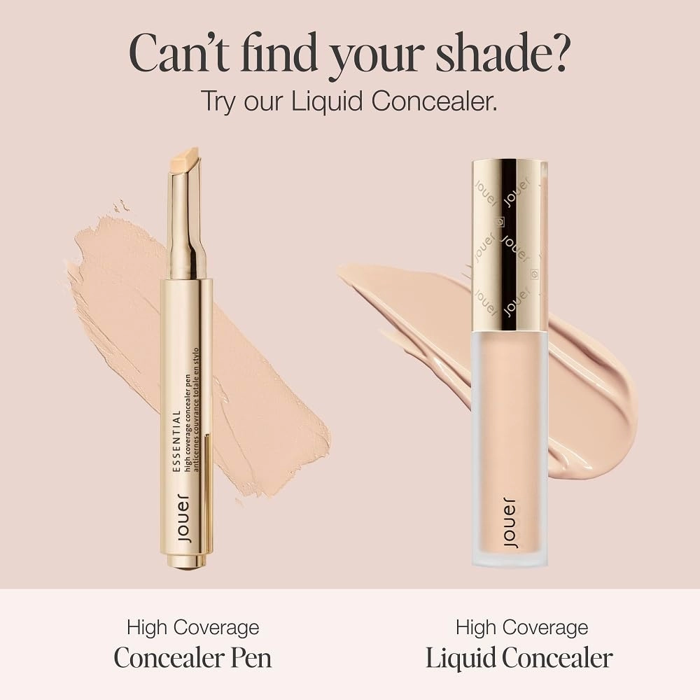 Jouer Essential High Coverage Crème Concealer Pen | Medium to Full Coverage | Healthy Ingredients | Paraben, Gluten & Cruelty Free | Vegan Friendly