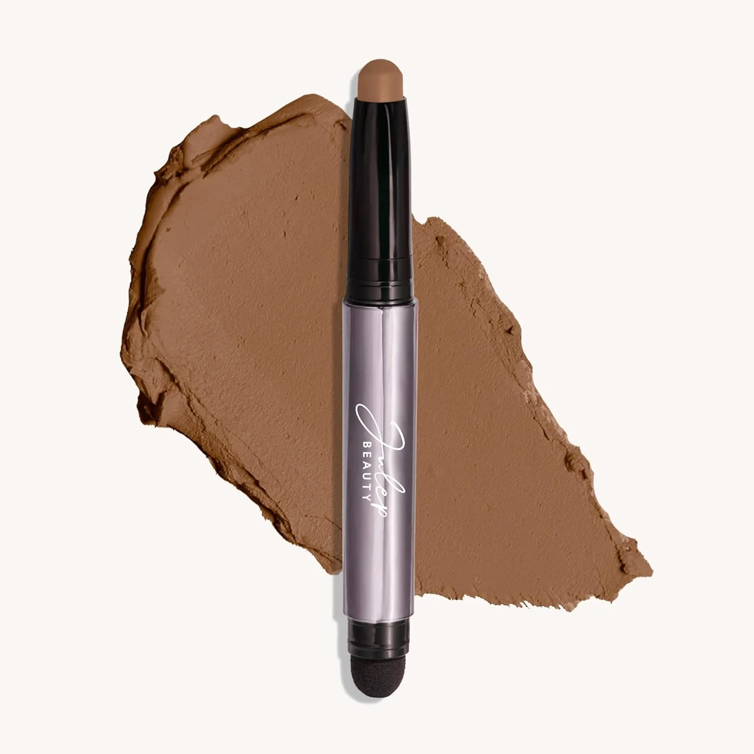 Julep 3pc Set: Eyeshadow 101 Crème-to-Powder Eyeshadow Stick Duo in Beachy & Smoky Tawny Matte   When Pencil Met Gel Long-lasting Eyeliner Pencil in Clay Matte - Blendable, Smudge-Resistant Makeup