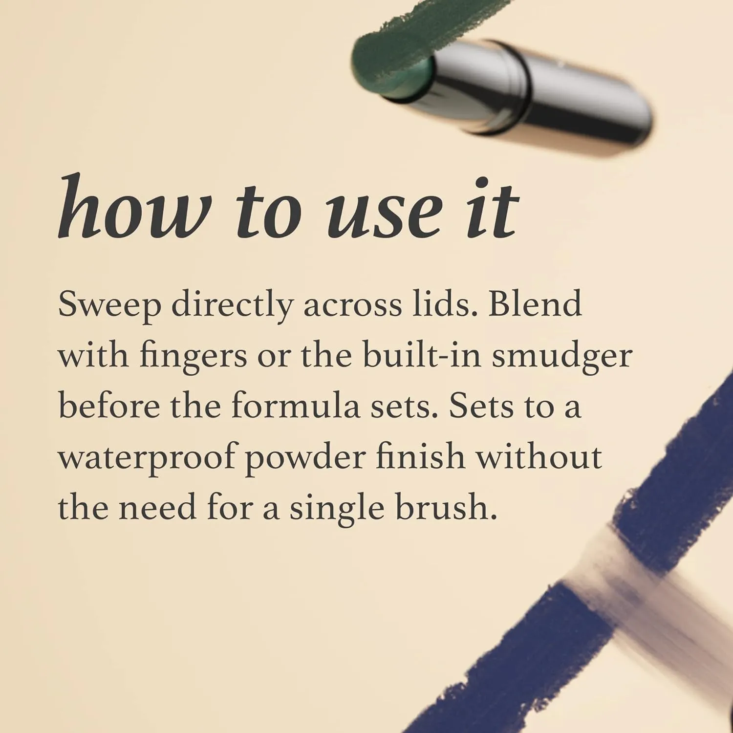 Julep Eyeshadow 101 Cream-to-Powder Waterproof Shadow Stick – Smoky Tawny Matte – Long-Lasting, Crease-Proof, Muted Brown Matte Eyeshadow with Built-in Smudger