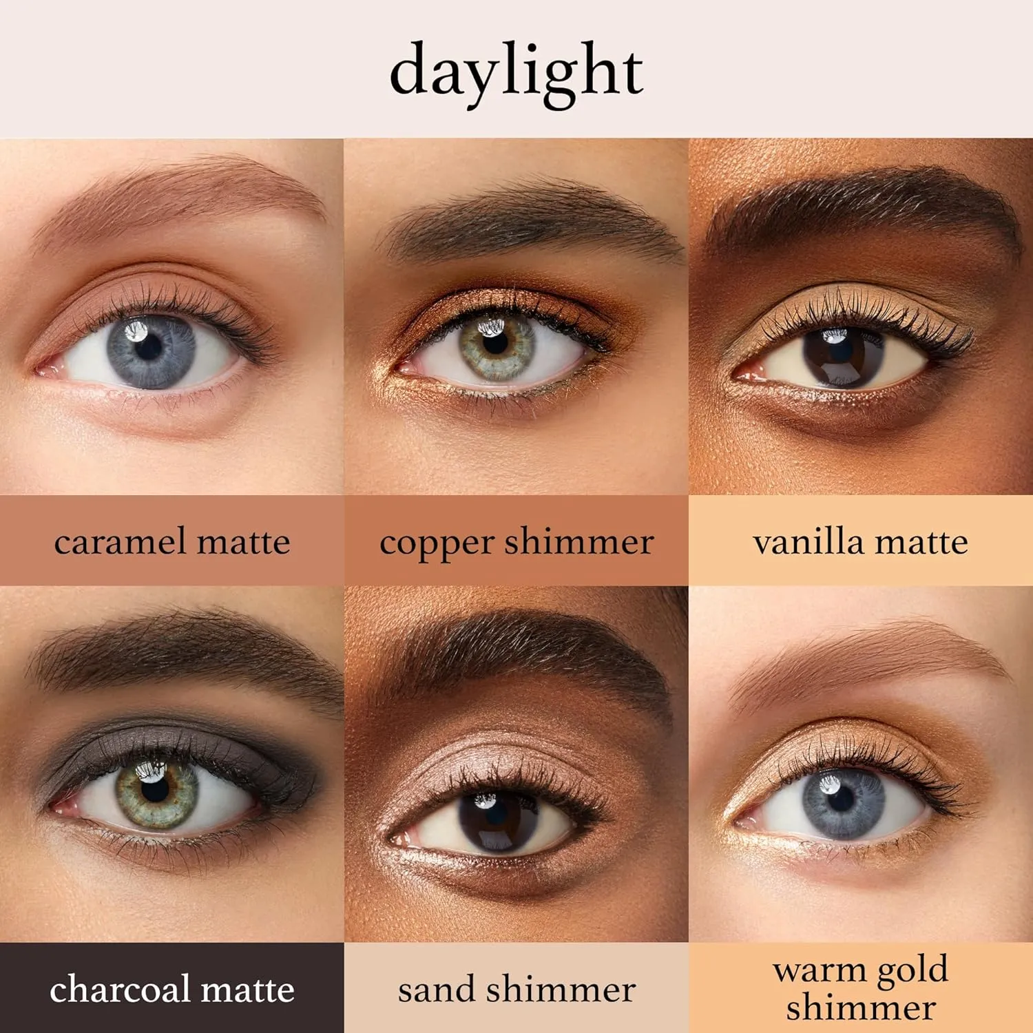 Julep Eyeshadow 101 Crème-to-Powder Eyeshadow Stick Palette-Style Creme-to-Powder 6 Piece Gift Set - Daylight