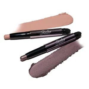 Julep Eyeshadow 101 Crème to Powder Waterproof Eyeshadow Stick Duo, Smoky Amethyst Shimmer & Putty Matte