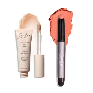 Julep Eyeshadow 101 Longwear Primer and Papaya Matte Eyeshadow Stick Duo Set