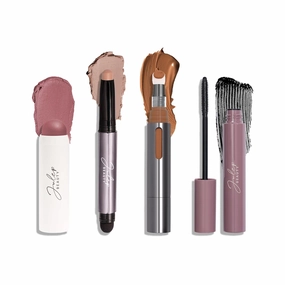 Julep Everyday Easy 4 Piece Kit with Eyeshadow 101 in Putty Matte, Length Matters Lengthening Mascara, Skip The Brush Cream to Powder Blush in Muted Mauve, & Cushion Complexion Concealer in Fawn
