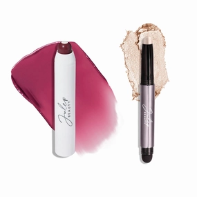 Julep Eyeshadow 101 Crème to Powder Waterproof Eyeshadow Stick, Pearl Shimmer It's Balm: Tinted Lip Balm   Buildable Lip Color -Vamped Up
