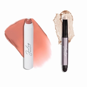 Julep Eyeshadow 101 Crème to Powder Waterproof Eyeshadow Stick, Pearl Shimmer It's Balm: Tinted Lip Balm   Buildable Lip Color -Velvet Nude