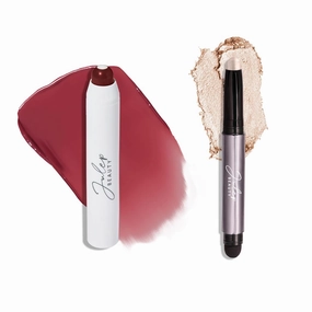 Julep Eyeshadow 101 Crème to Powder Waterproof Eyeshadow Stick, Pearl Shimmer Julep It's Balm: Tinted Lip Balm   Buildable Lip Color - Black Cherry