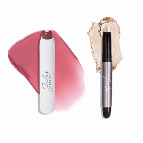 Julep Eyeshadow 101 Crème to Powder Waterproof Eyeshadow Stick, Pearl Shimmer Julep It's Balm: Tinted Lip Balm   Buildable Lip Color -Island Blossom