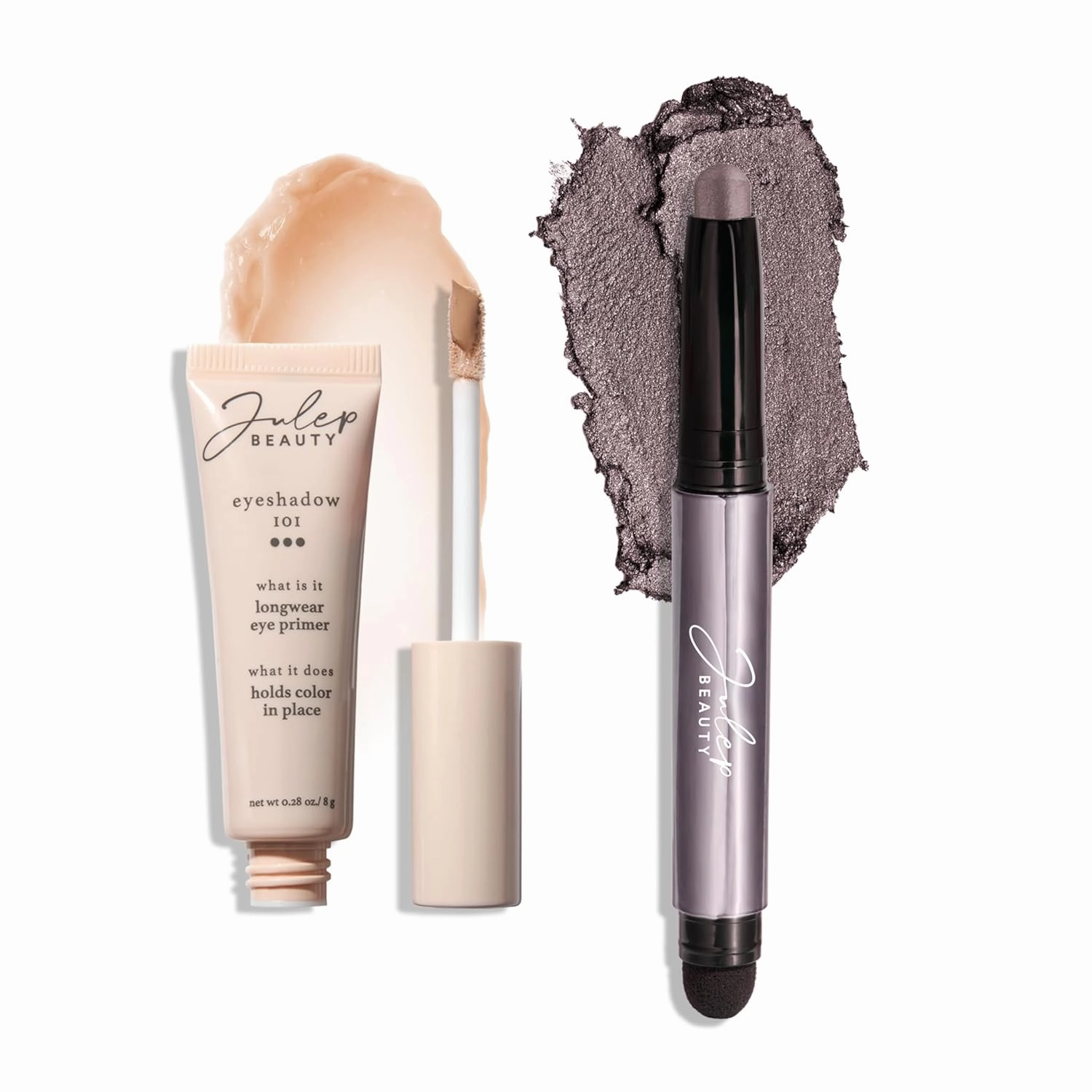Julep Eyeshadow 101 Longwear Primer and Smoky Amethyst Shimmer Eyeshadow Stick Duo Set