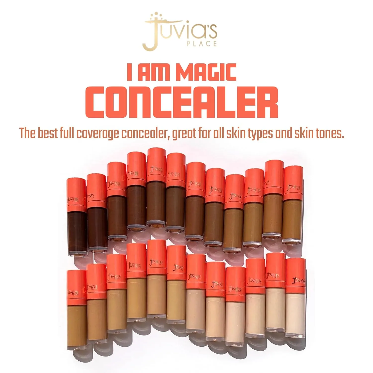 Juvia's Place I Am Magic Liquid Concealer - J17 Medium-tan w/Warm Undertone/0.34 fl oz, Full Coverage, Hydrating, Waterproof, Long Wear