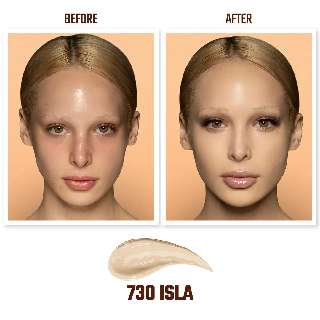 Juvia's Place I Am Magic Velvety Matte Liquid Foundation 730 - Isla - Very Light w/Neutral, Cool Undertone, Makeup Foundation Full Coverage, Lightweight, Long Wear, Velvety Matte Finish