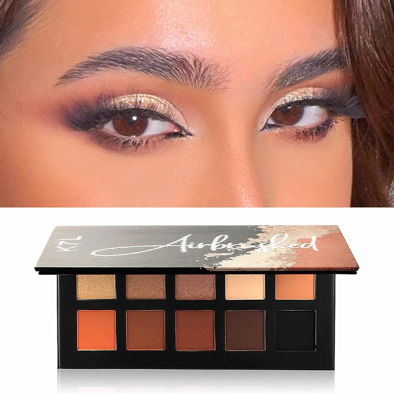 K7L - Airbrushed Neutral Glitter Eyeshadow Palette
