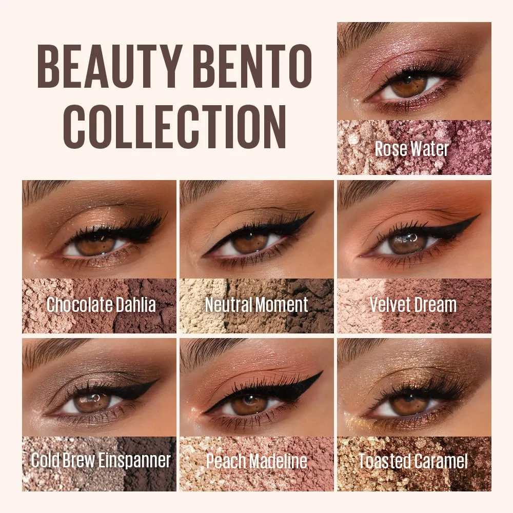 KAJA 3 Colors Eyeshadow - Beauty Bento 19 Forest Night | Mosaic Chrome, Shimmer, Matte finish, Cruelty free, K-Beauty Mini Palettes, Easy Finger Blendable, Glitter, High Pigmentation, 0.03 Oz