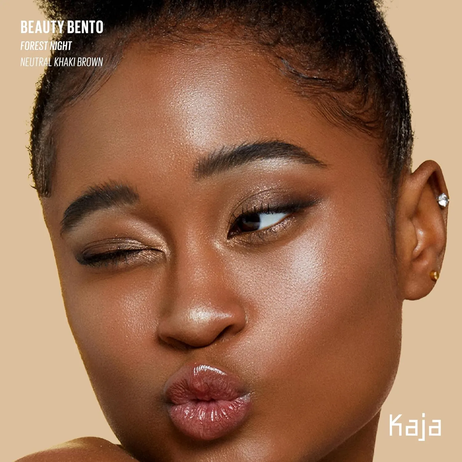 KAJA 3 Colors Eyeshadow - Beauty Bento 19 Forest Night | Mosaic Chrome, Shimmer, Matte finish, Cruelty free, K-Beauty Mini Palettes, Easy Finger Blendable, Glitter, High Pigmentation, 0.03 Oz