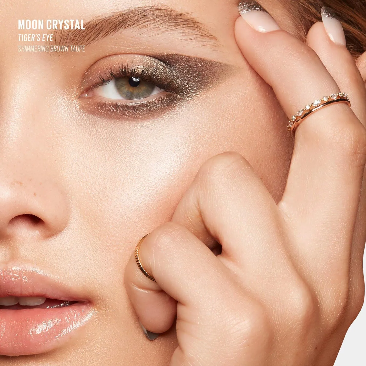 Kaja Eyeshadow - Moon Crystal | Sparkling Eye Pigment, Shimmering Brown Taupe Finish, Highly Pigmented, Glitter, 03 Tiger's Eye, 0.29 Oz