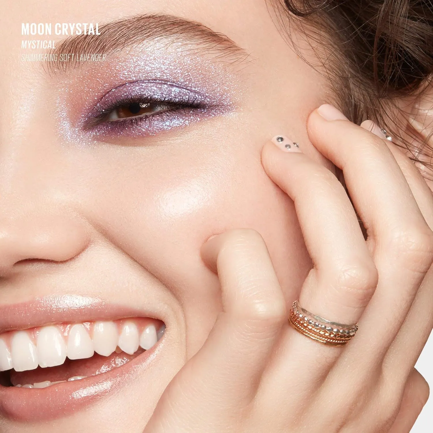 Kaja Eyeshadow - Moon Crystal | Sparkling Eye Pigment, Shimmering Soft Lavender Finish, Highly Pigmented, Glitter, 05 Mystical, 0.29 Oz