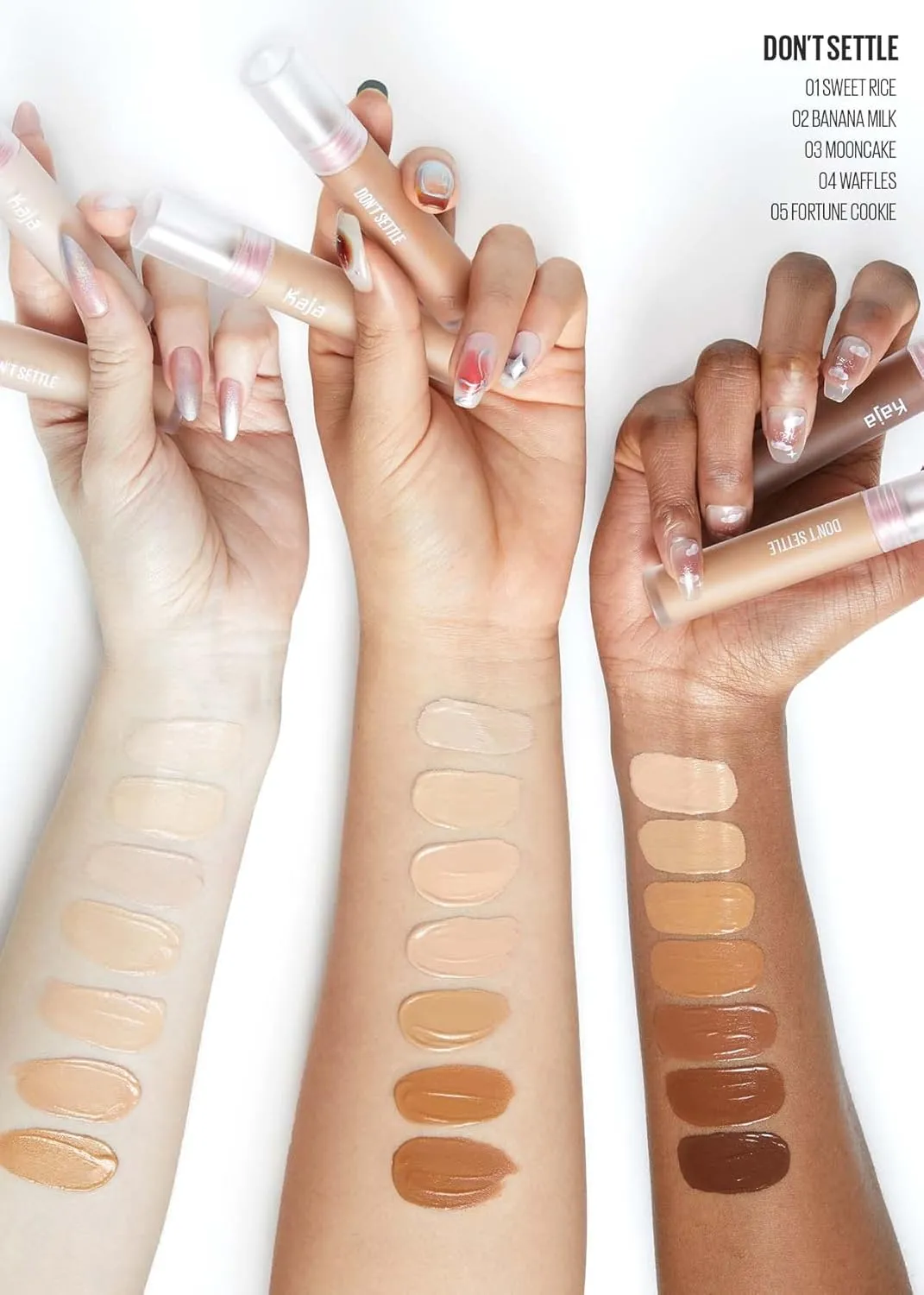 KAJA Liquid Concealer - Don't Settle 04 Waffles | with Aqua Ceramide, Hydrating, Buildable, Lightweight, Seamless Coverage, Dark Circles Cover Up, Under Eye, Dark Spot Corrector Makeup, 0.21 Oz