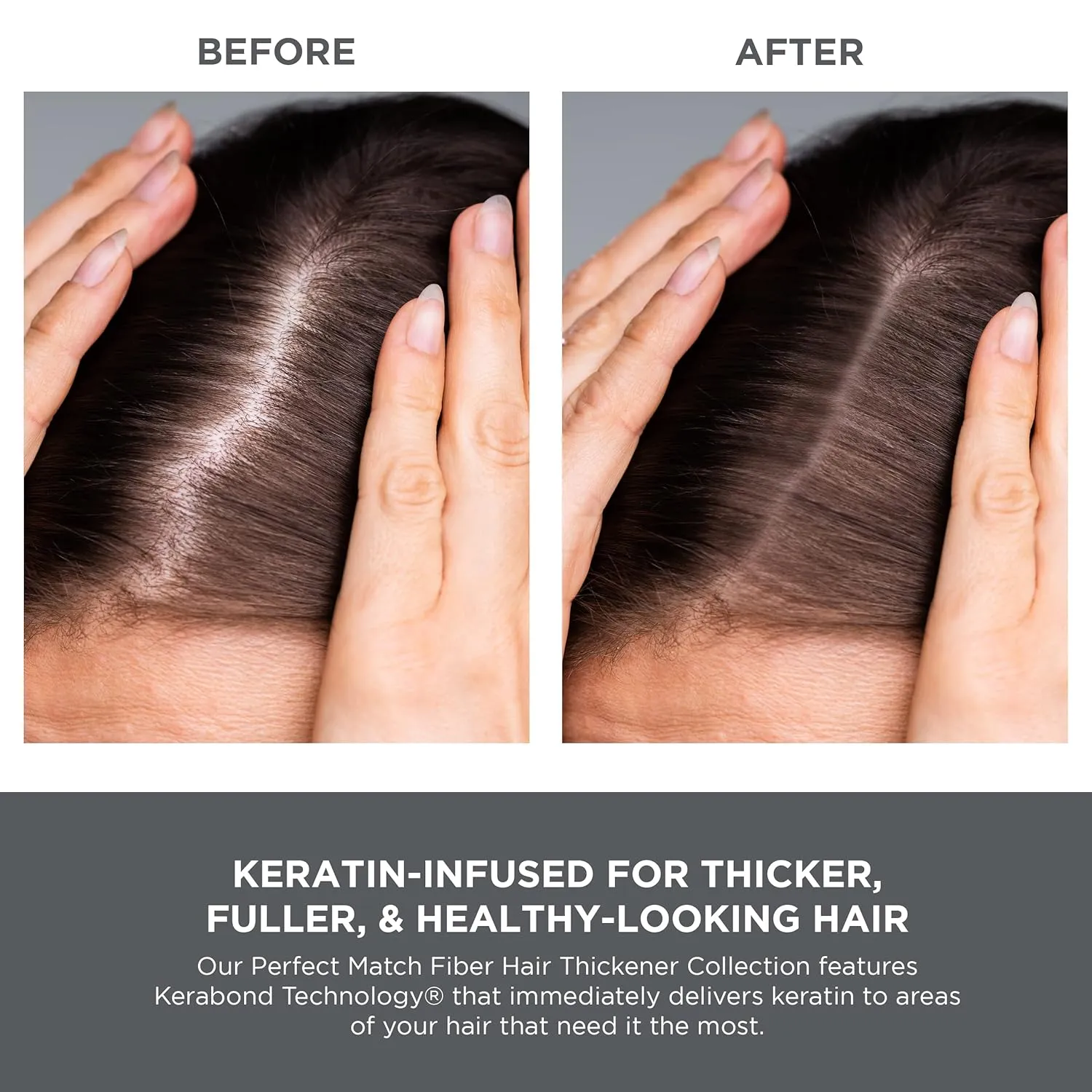 Keratherapy Keratin Infused Perfect Match Fiber Hair Thickener Spray, Dark Brown to Black, 4 fl. oz., 140 ml - Volumizing, Thickening, & Concealing Hairspray for Scalp Coverage, Roots & Thinning Areas
