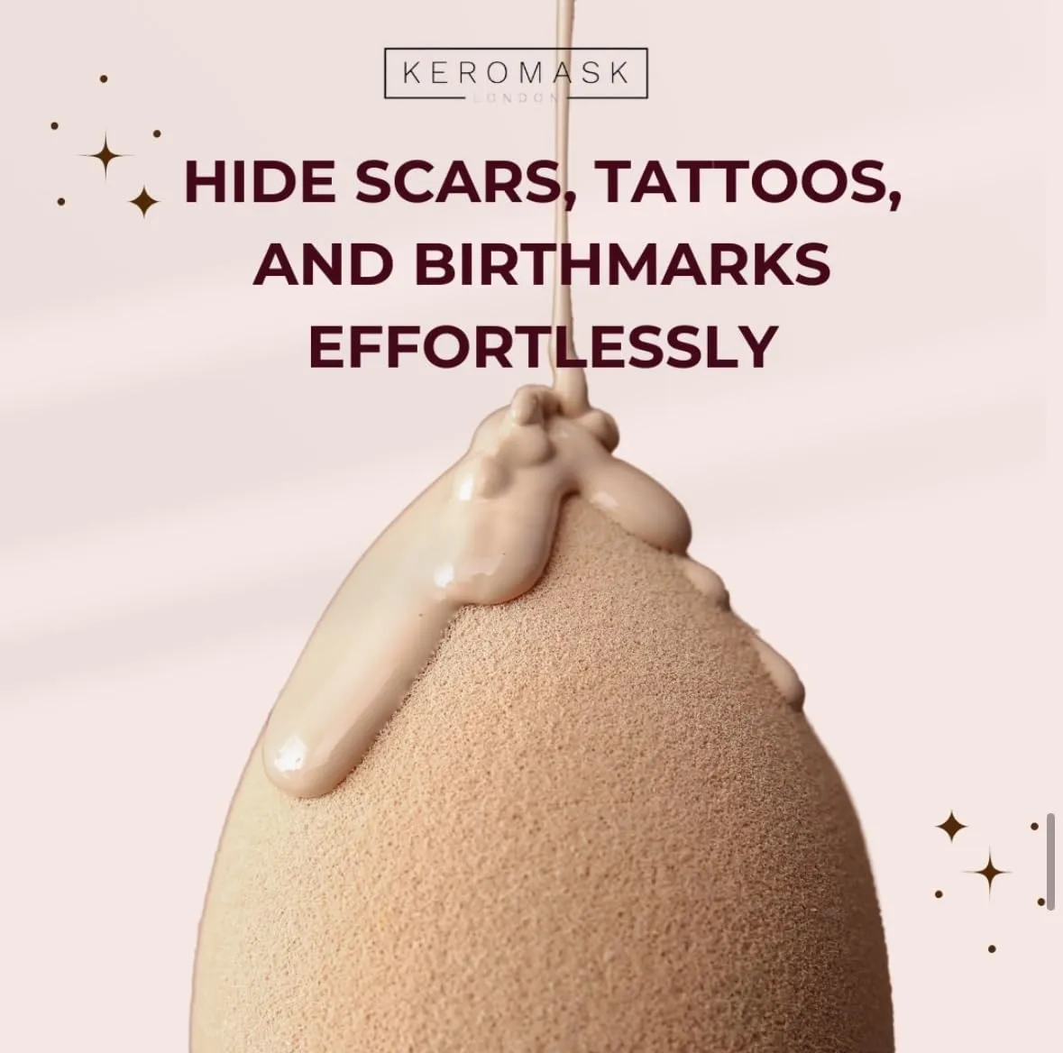 Keromask Full Coverage Concealer | Camouflage Makeup | Waterproof Concealer | Hypoallergenic | Vitiligo, Tattoo, Rosacea, Tattoo Cover | 24 Shades | Light No 3