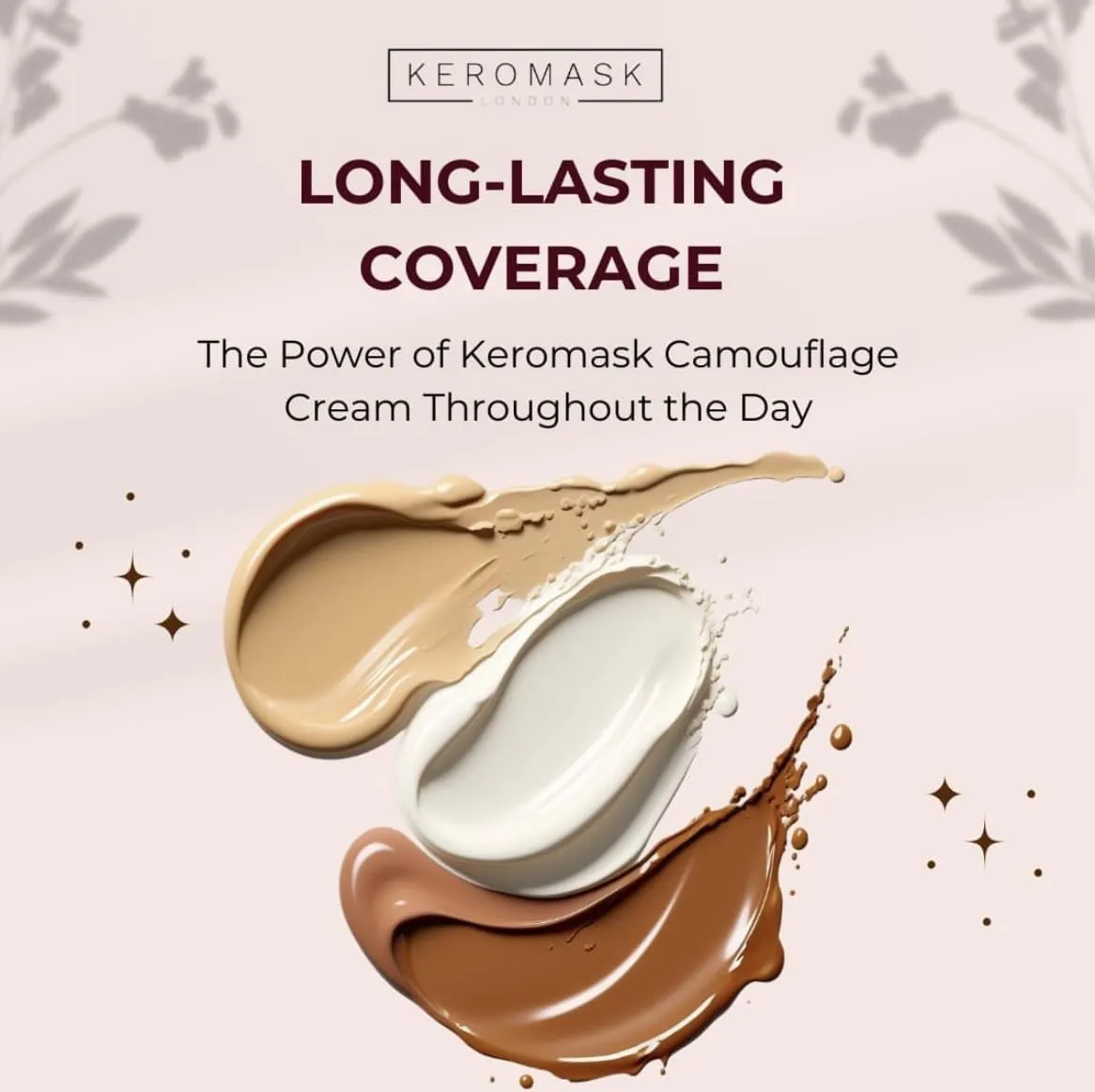 Keromask Full Coverage Concealer | Camouflage Makeup | Waterproof Concealer | Hypoallergenic | Vitiligo, Tattoo, Rosacea, Tattoo Cover | 24 Shades | Light No 3