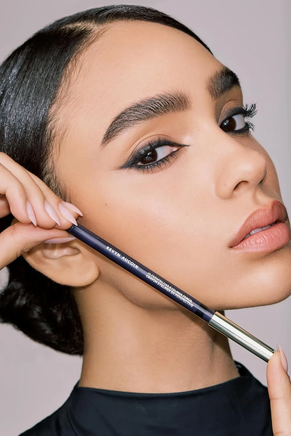 Kevyn Aucoin In Perspective Eyeliner Pencil, Black: Easy Use. Flexibility of a kajal makeup pencil and waterproof. Long wearing. For waterline, lash line, or eye lid. No crease. Create flawless looks.