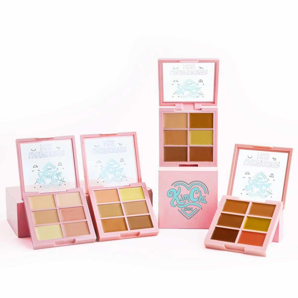 KimChi Chic Undercover Hoe Corrector Palette - Full Coverage Concealer, Creamy, Long Wearing, Hides Dark Circles & Blemishes Cruelty Free, Golden Tan 0.25oz