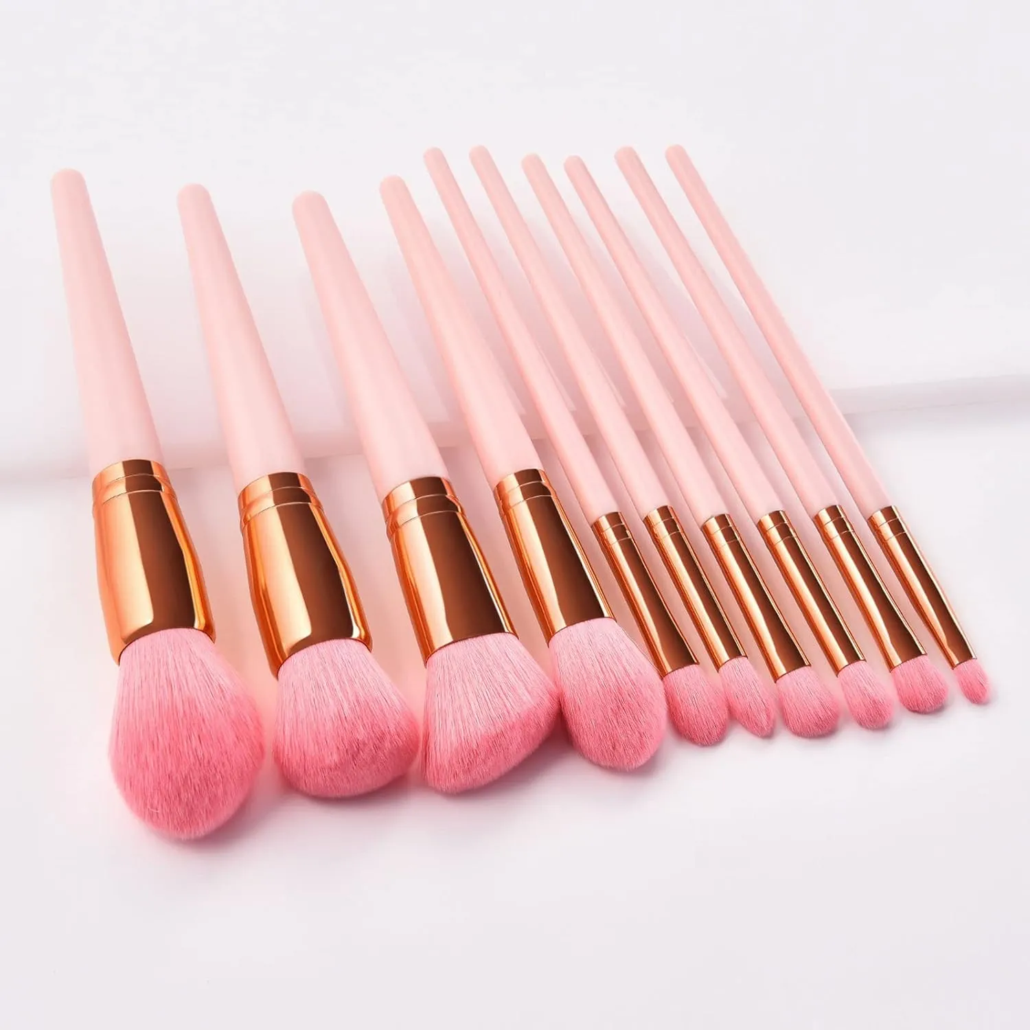 Kits Sets 10 Pcs Cosmetic Mini Brush Eyeshadow Tools Eyebrow Makeup Brush Hot Makeup Accessories, AsShown(One Size,AsShown)