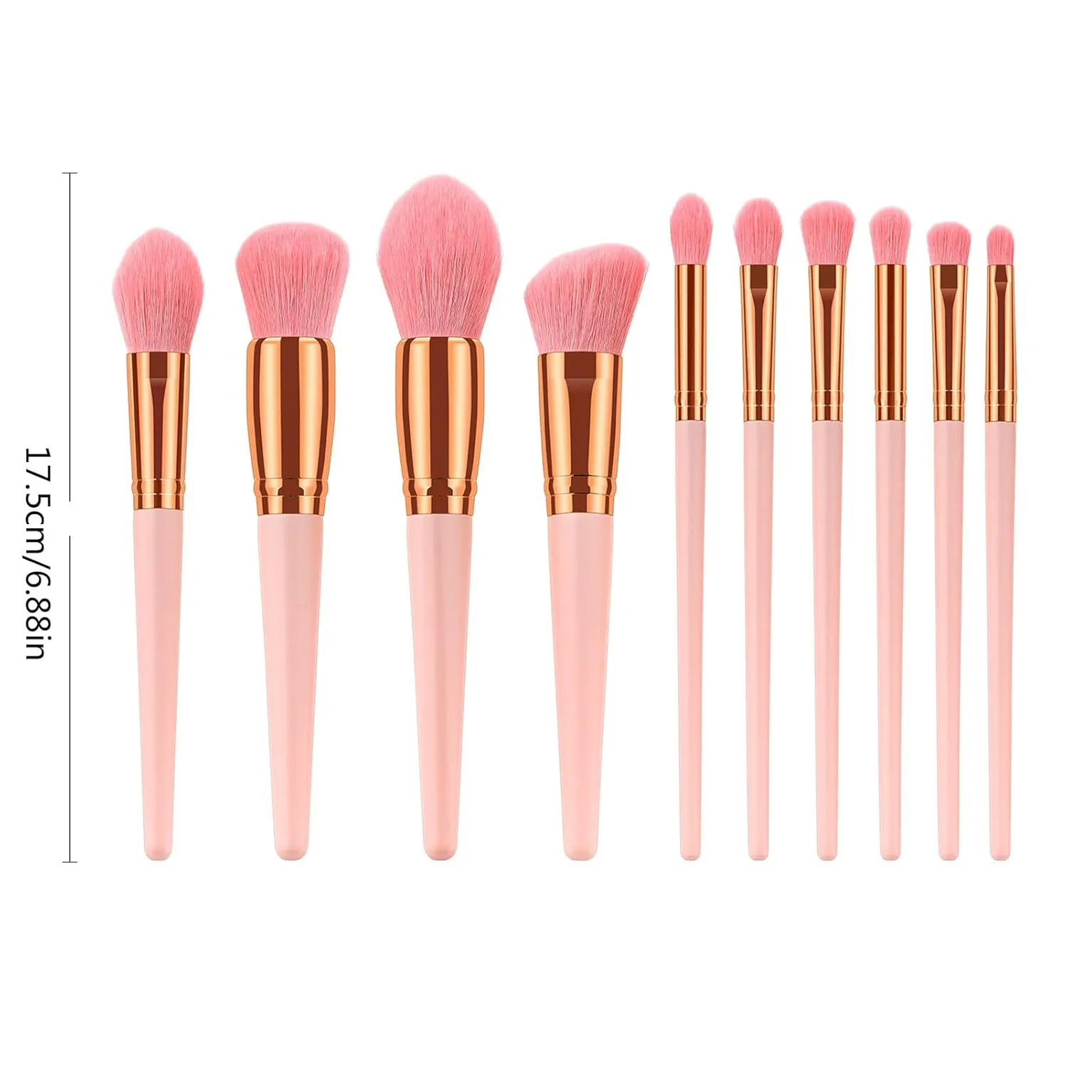 Kits Sets 10 Pcs Cosmetic Mini Brush Eyeshadow Tools Eyebrow Makeup Brush Hot Makeup Accessories, AsShown(One Size,AsShown)