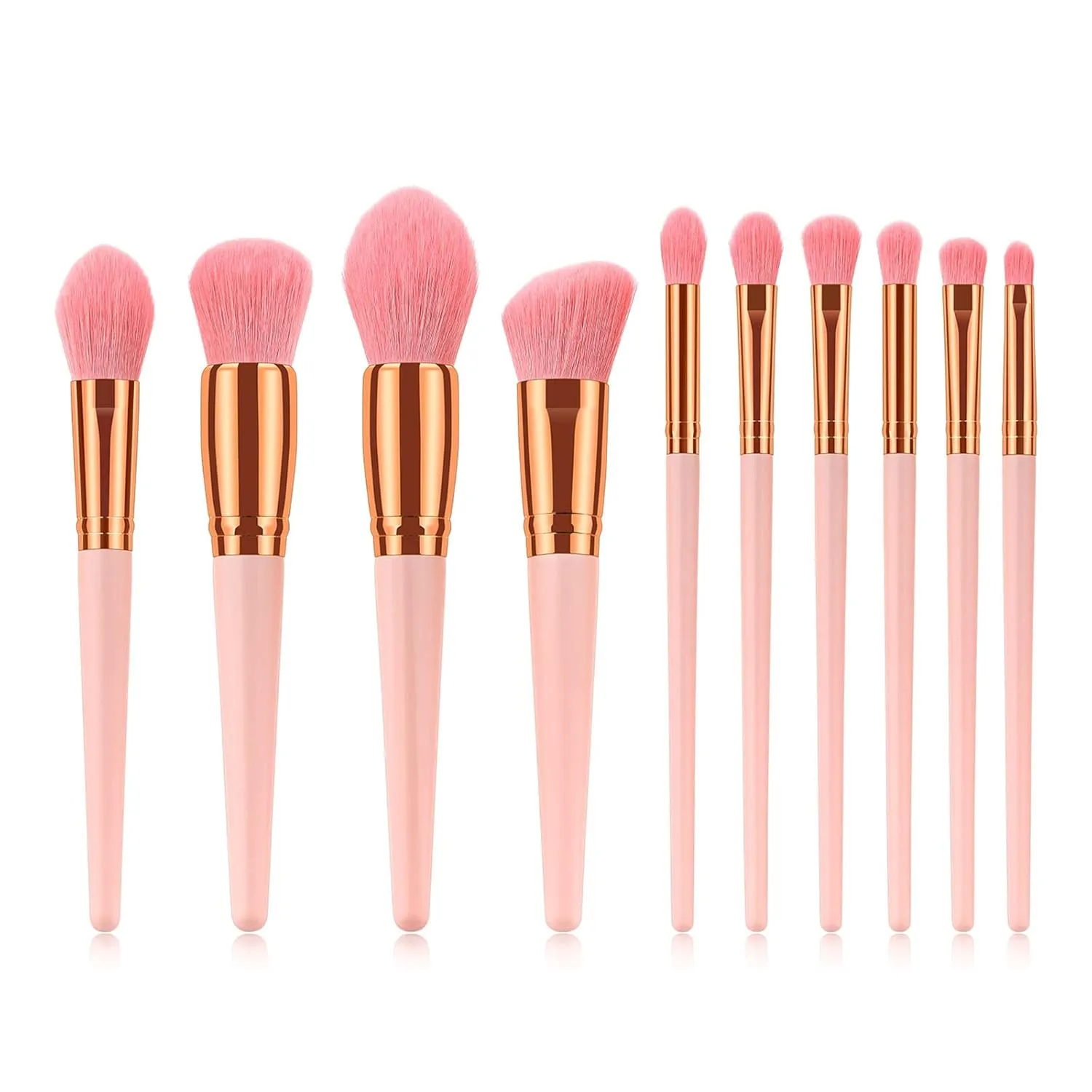 Kits Sets 10 Pcs Cosmetic Mini Brush Eyeshadow Tools Eyebrow Makeup Brush Hot Makeup Accessories, AsShown(One Size,AsShown)