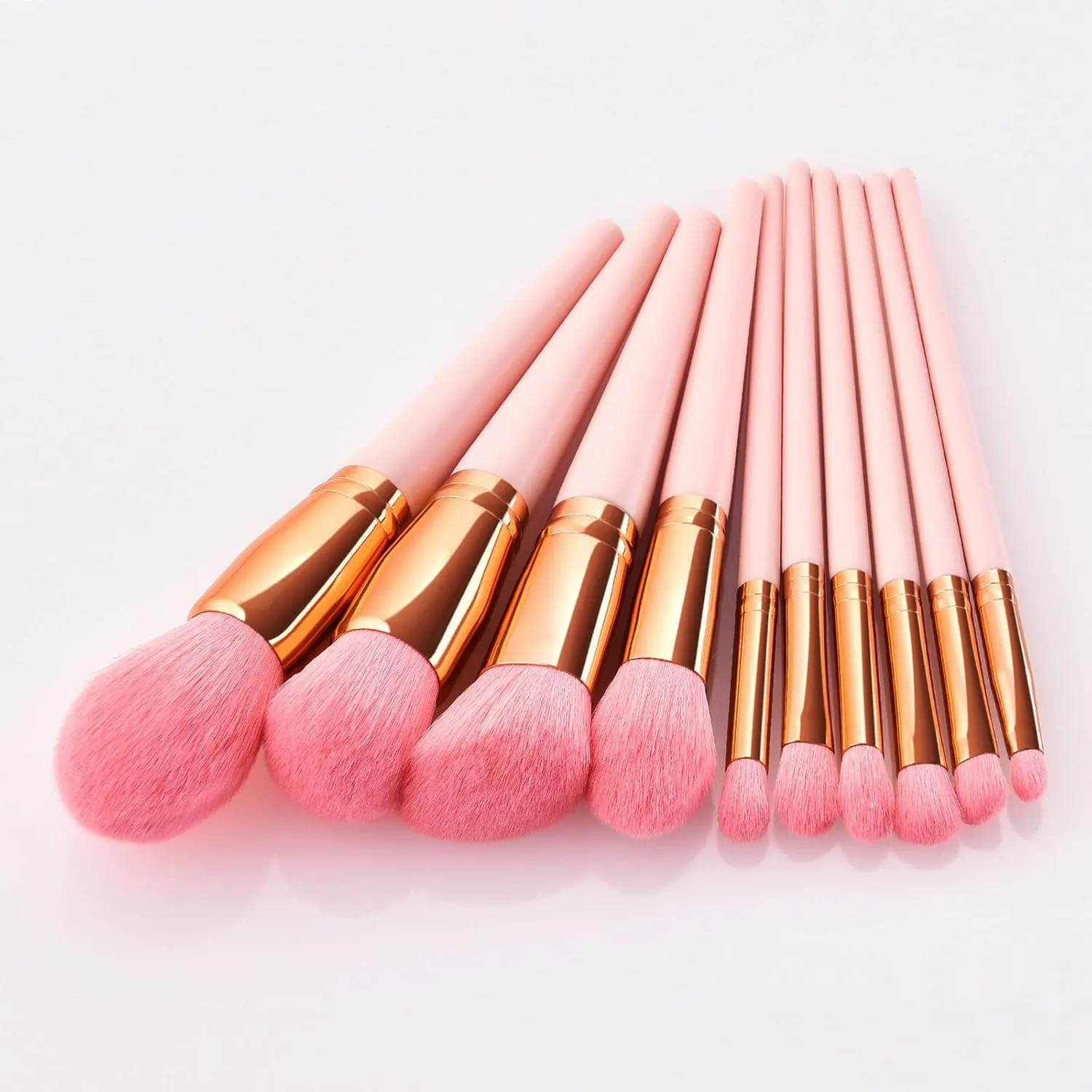 Kits Sets 10 Pcs Cosmetic Mini Brush Eyeshadow Tools Eyebrow Makeup Brush Hot Makeup Accessories, AsShown(One Size,AsShown)