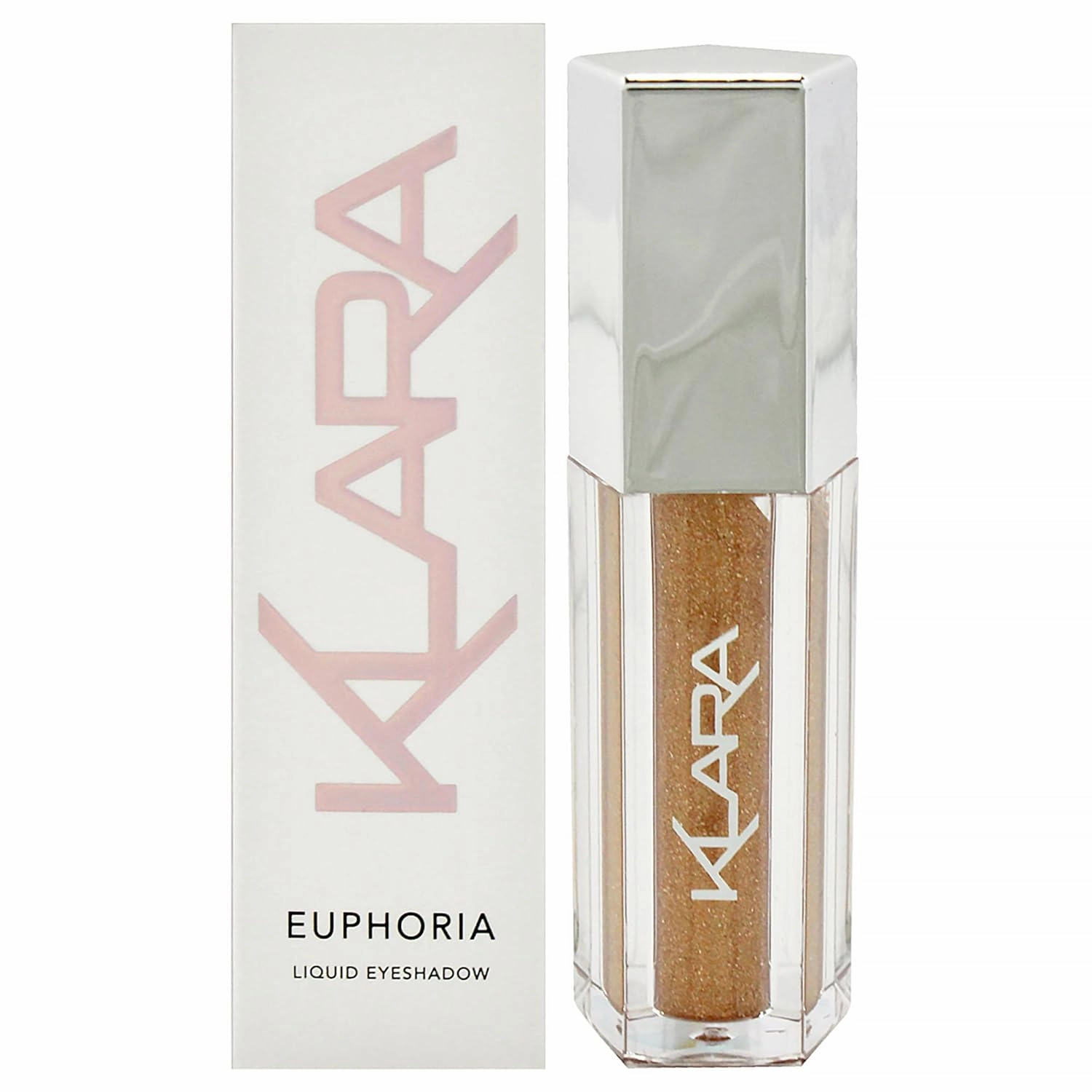 Klara Cosmetics Euphoria Liquid Shimmer Eyeshadow, Highly-Pigmented Eye Makeup Cream Liquid Eye Shadow Eye Highlighter Metallic Eyeshadow (Nate)