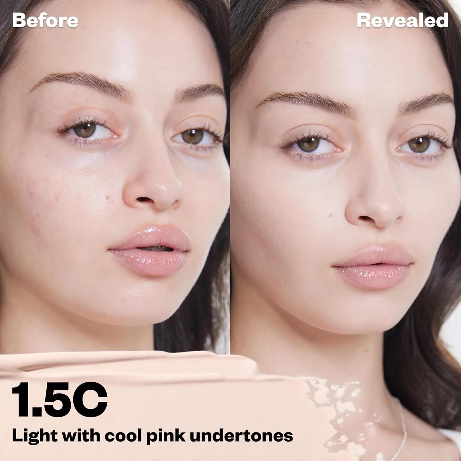 Kosas Revealer Concealer - Medium Coverage Makeup with Hyaluronic Acid, Conceals Dark Circles Under Eyes, Dark Spots and Blemishes   Brightens, Hydrates, Long-Lasting & Vegan, (Tone 1.5 C)