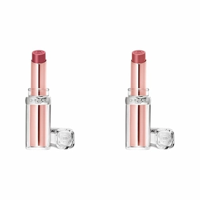 L'Oreal Paris Glow Paradise Hydrating Balm-in-Lipstick Bundle with Pomegranate Extract, Blush Fantasy 0.1 Oz and Nude Heaven 0.1 Oz