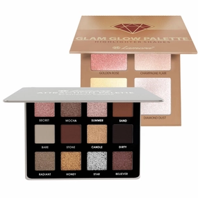 Lamora Attraction Smokey Eyeshadow Palette with Powder Highlighter Palette