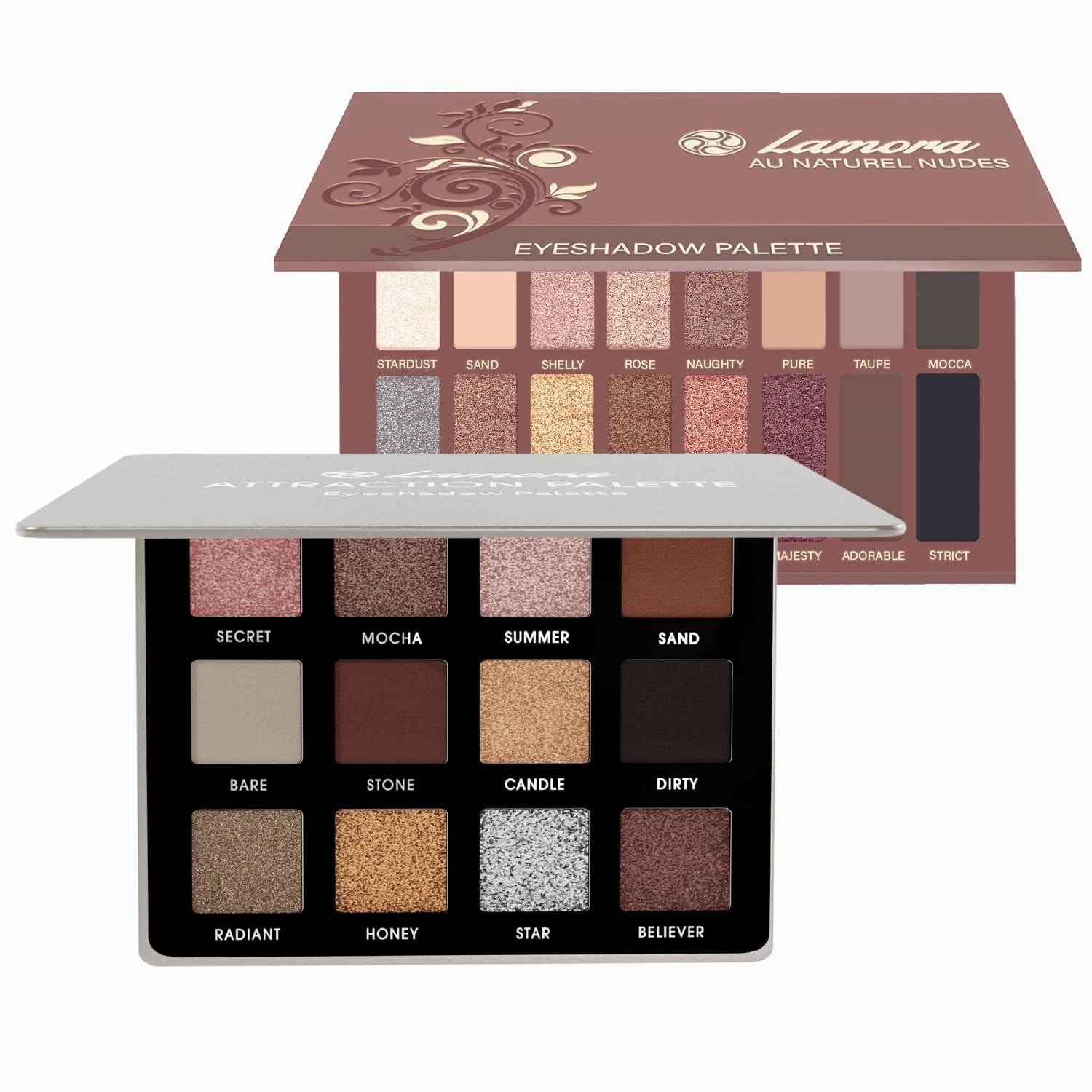 Lamora Nude Eyeshadow Palettes (Attraction   Au Naturel)