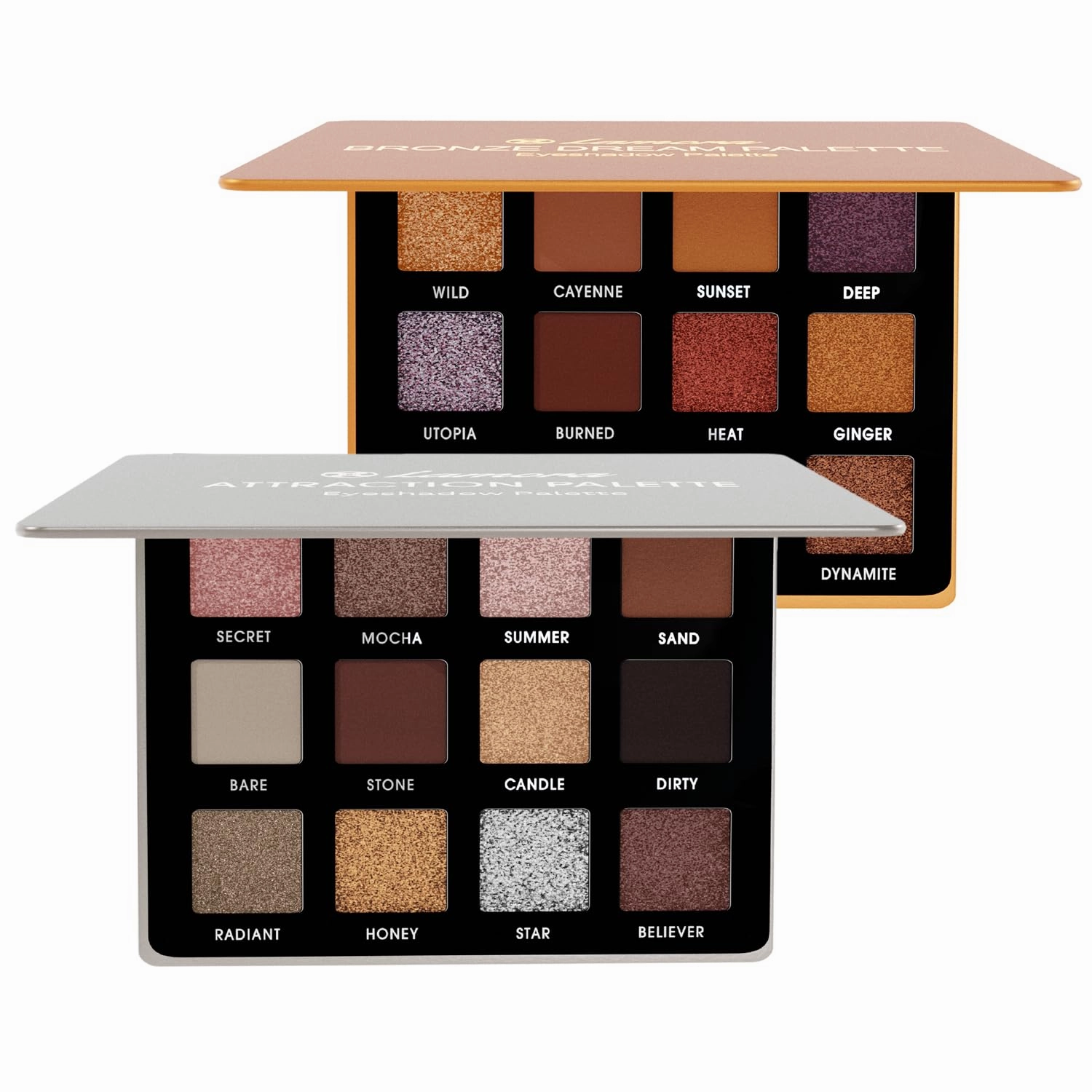 Lamora Nude Eyeshadow Palettes (Attraction   Bronze Gold)